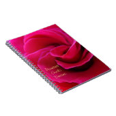 Promises Goals Dreams Notebook Rosa Rose Blume Notizblock (Rechte Seite)