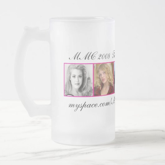 PROMO 5 GLÄNZENDE FRAUEN VON MYSPACE KALENDER MATTGLAS BIERGLAS (Links)