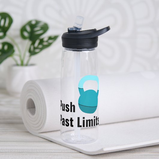 Promo Athlet Coach Kettlebell Grenzen überwinden Trinkflasche (Yoga (gedreht))