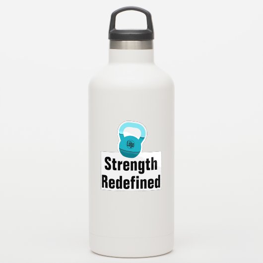 Promo Athlete Coach Kettlebell Strength Redefined Aufkleber (Wassserflasche)