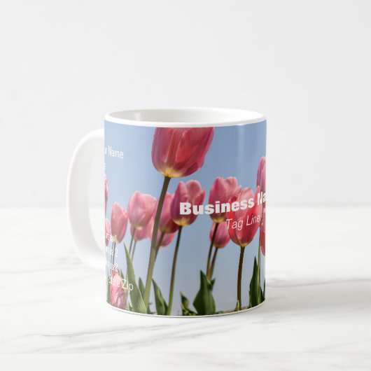 Promo Business Card Tasse Rosa Tulips - HAMbyWG (Vorderseite Links)