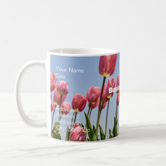 Promo Business Card Tasse Rosa Tulips - HAMbyWG (Links)