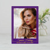 Promo Card für wichtige Inhalte | Real Foil Folieneinladung (Stehend vorne)