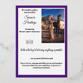 Promo Card für wichtige Inhalte | Real Foil Folieneinladung (Rückseite)