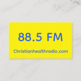 Promo cards for Christian Health Radio Visitenkarte