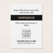 Promo Code Gold Polka Dot Discount Cards (Rückseite)