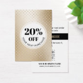 Promo Code Gold Polka Dot Discount Cards (Schreibtisch)