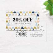 Promo Code Moderne geometrische Rabattkarten (Schreibtisch)