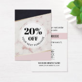 Promo-Code Rosa Schwarze Farbblockdiskussionskarte (Schreibtisch)