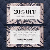 Promo Code Tropical Pink Navy Blue Discount Cards