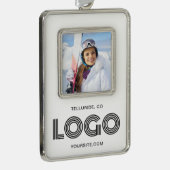 Promo Foto Modern Logo Rahmen-Ornament Silber (Rechts)