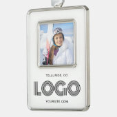 Promo Foto Modern Logo Rahmen-Ornament Silber (Links)