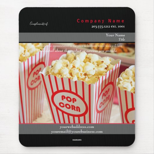 Promo Mousepad Popcorn Theme - HAMbyWG (Vorne)