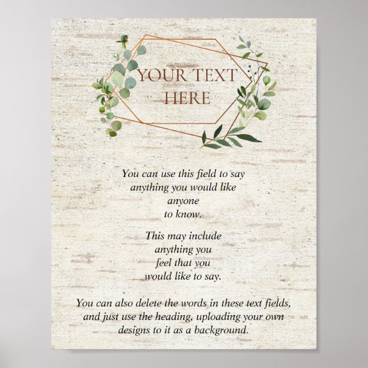 Promo Poster Geometric Greenery Birch (Vorne)