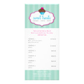 PROMO PREISDIENSTE LIST cupcake Bäckerei Minze pin Werbekarte (Vorne)