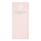 PROMO PRICE SERVICES LIST chic pink rose gold Werbekarte (Hinten)
