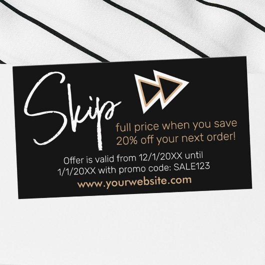 Promo-Visitenkarte Begleitkarte