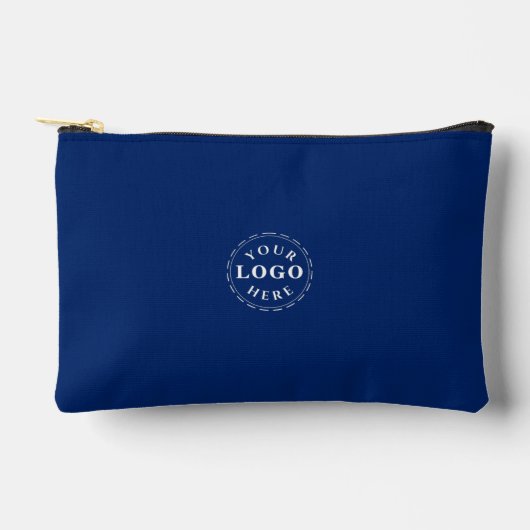 Promote Your Brand Navy Small Custom Zubehörtasche (Vorderseite)