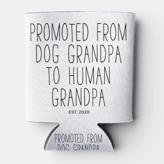 Promoted Dog Opa to Human Grandpa est 2020 Dosenkühler (Vorderseite)