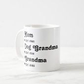 Promoted From Dog Grandparents To Human Grandma Kaffeetasse (Vorderseite Links)