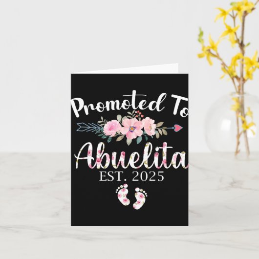 Promoted To Abuelita 2025 First Time New Grandma P Karte (Gelbe Blume)