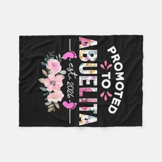 Promoted To Abuelita Est 2026 New Spanish Grandma  Fleecedecke (Vorderseite (Horizontal))