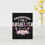 Promoted To Abuelita Est 2026 New Spanish Grandma  Karte (Gelbe Blume)