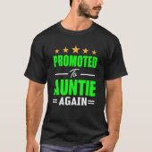 Promoted To Aunt Again Auntie Again Gender Reveal T-Shirt (Vorderseite)