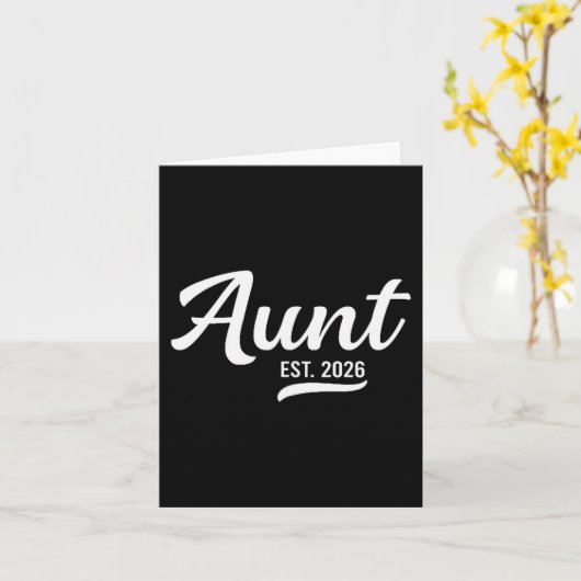 Promoted To Aunt Est. 2026 Auntie 2026 Loading New Karte (Gelbe Blume)