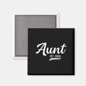 Promoted To Aunt Est. 2026 Auntie 2026 Loading New Magnet (Vorderseite/Rückseite)