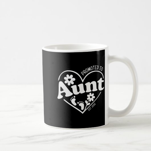 Promoted To Aunt Est. 2026 New Aunti Pregnancy Ann Kaffeetasse (Rechts)