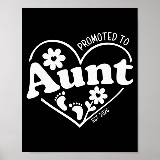 Promoted To Aunt Est. 2026 New Aunti Pregnancy Ann Poster (Vorne)