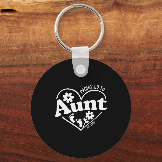 Promoted To Aunt Est. 2026 New Aunti Pregnancy Ann Schlüsselanhänger (Vorderseite)