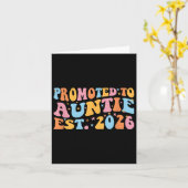 Promoted To Auntie 2026 Future Soon To Be New Aunt Karte (Gelbe Blume)