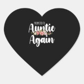 Promoted To Auntie Again Herz-Aufkleber (Vorderseite)