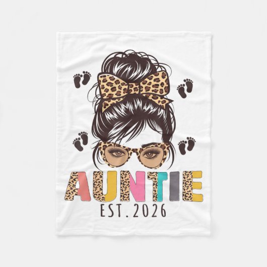 Promoted To Auntie Est 2026 Aunt To Be New Aunt Me Fleecedecke (Vorderseite)