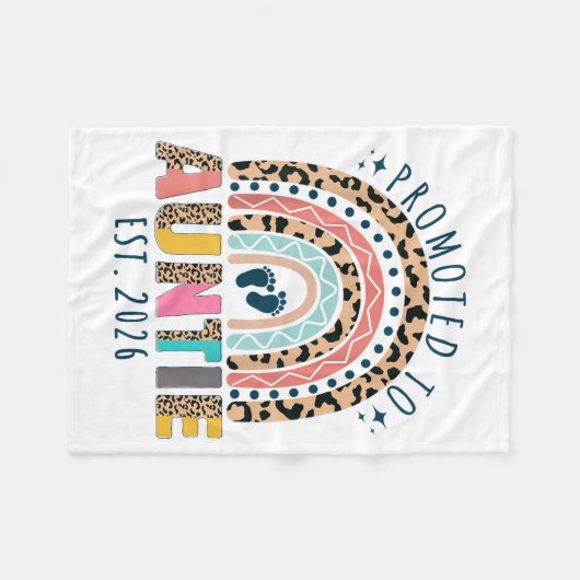 Promoted To Auntie Est 2026 Soon To Be Aunt First  Fleecedecke (Vorderseite (Horizontal))