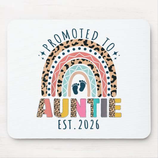 Promoted To Auntie Est 2026 Soon To Be Aunt First  Mousepad (Vorne)