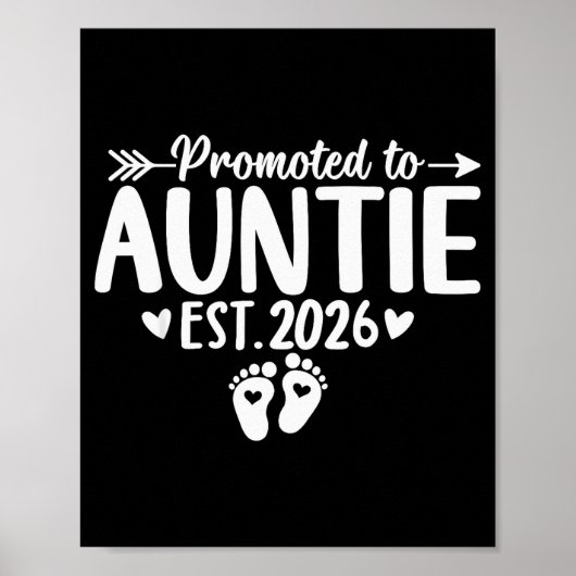 Promoted To Auntie Est 2026 Soon To Be New Aunt Ba Poster (Vorne)