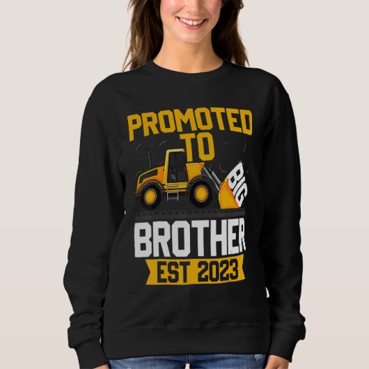 Promoted to Big Bro 2023 I Leveled up to Big Broth Sweatshirt (Vorderseite)