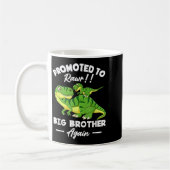 Promoted To Big Brother Again Dinosaur Lover Gift Kaffeetasse (Links)