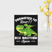 Promoted To Big Brother Again Dinosaur Lover Gift  Karte (Gelbe Blume)