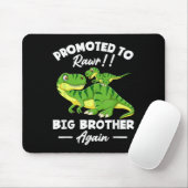 Promoted To Big Brother Again Dinosaur Lover Gift Mousepad (Mit Mouse)