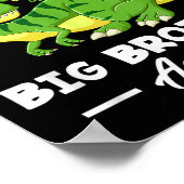 Promoted To Big Brother Again Dinosaur Lover Gift Poster (Ecke)
