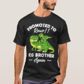 Promoted To Big Brother Again Dinosaur Lover Gift  T-Shirt (Vorderseite)