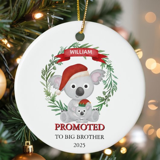 Promoted to Big Brother Custom Koala Siblings  Keramik Ornament