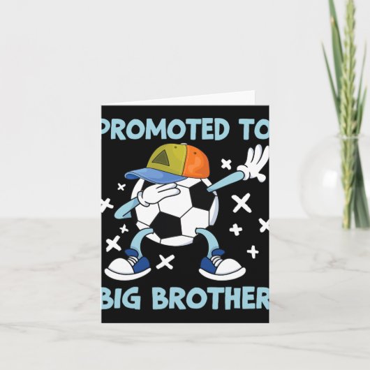 Promoted To Big Brother Soccer Design Karte (Vorderseite)