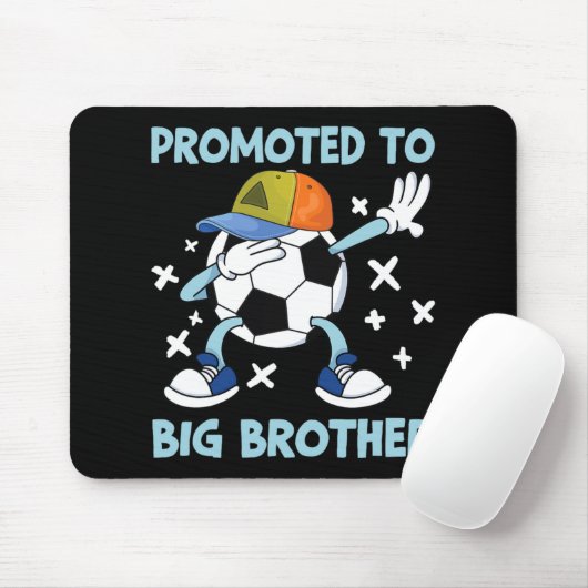 Promoted To Big Brother Soccer Design Mousepad (Mit Mouse)