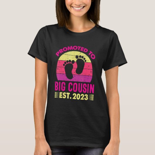 Promoted To Big Cousin 2023 Pregnancy Announcement T-Shirt (Vorderseite)