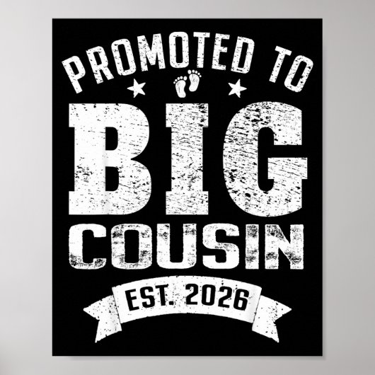 Promoted To Big Cousin 2026 Cool Cousin Baby Annou Poster (Vorne)